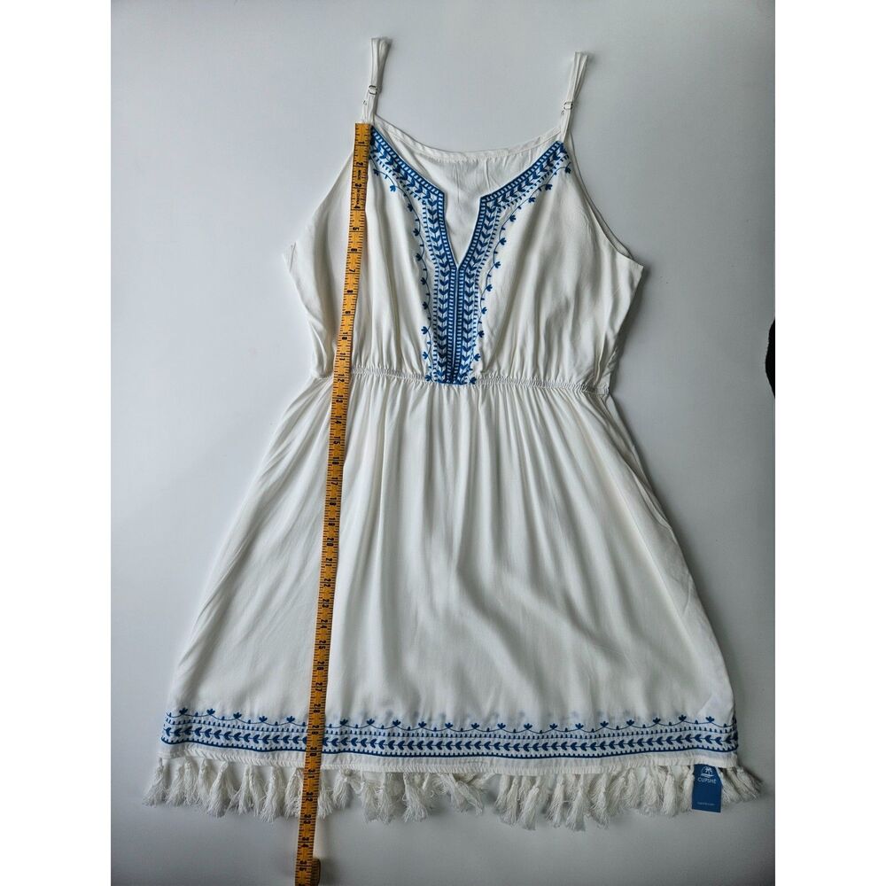 NWT Cupshe Swimsuit Coverup Beachy Boho Fringe 100 Viscose Large - Picture 7 of 12